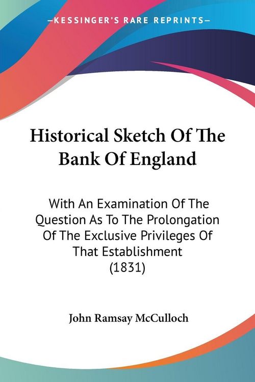 Produktbild: Historical Sketch Of The Bank Of England