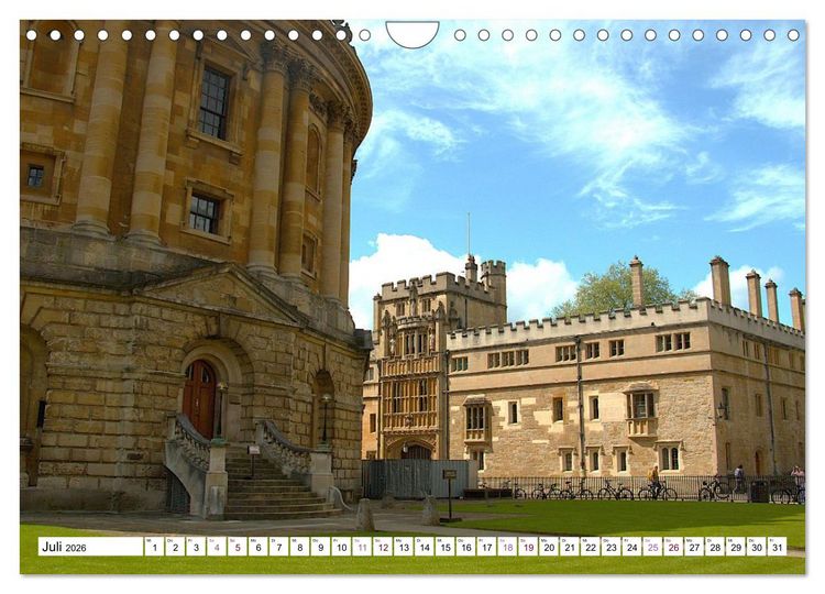 Produktbild: Oxford - die Harry Potter Stadt (Wandkalender 2026 DIN A4 quer), CALVENDO Monatskalender