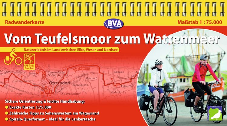 Produktbild: BVA Kompakt-Spiralo Vom Teufelsmoor zum Wattenmeer Naturerlebnis im Land zwischen Elbe, Weser und Nordsee Radwanderkarte