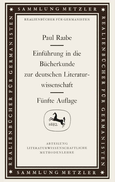 Produktbild: Einf&uuml;hrung in die B&uuml;cherkunde zur deutschen Literaturwissenschaft