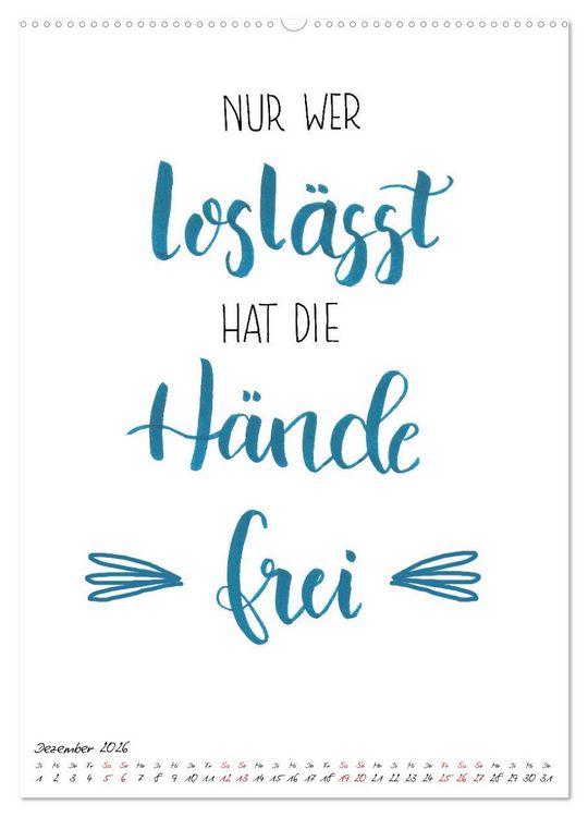 Produktbild: Spruch-Reich-handgeschriebene Spr&uuml;che von frech bis weise (Wandkalender 2026 DIN A2 hoch), CALVENDO Monatskalender