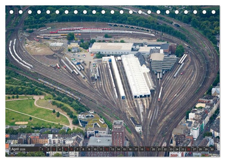 Produktbild: K&ouml;ln - Die Rheinmetropole aus der Luft (Tischkalender 2026 DIN A5 quer), CALVENDO Monatskalender