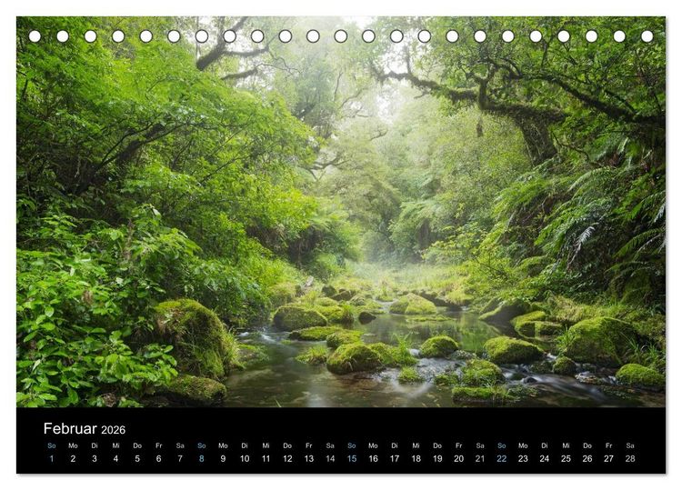 Produktbild: Traumziel Neuseeland 2026 (Tischkalender 2026 DIN A5 quer), CALVENDO Monatskalender