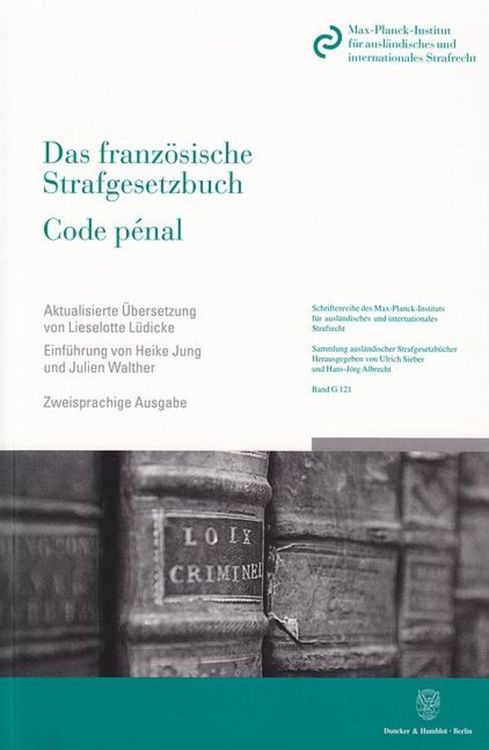 Produktbild: Das franz&ouml;sische Strafgesetzbuch - Code p&eacute;nal