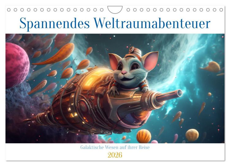 Produktbild: Spannendes Weltraumabenteuer (Wandkalender 2026 DIN A4 quer), CALVENDO Monatskalender