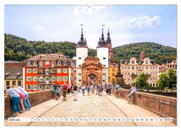 Produktbild: Romantisches Heidelberg &ndash; 12 Traummotive voller Magie und Geschichte (hochwertiger Premium Wandkalender 2026 DIN A2 quer), Kunstdruck in Hochglanz
