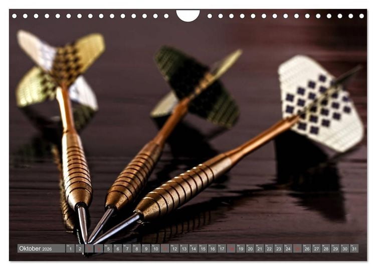 Produktbild: Darts. Konzentration - Sport - Spannung (Wandkalender 2026 DIN A4 quer), CALVENDO Monatskalender