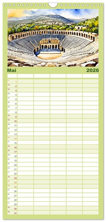 Produktbild: Familienplaner 2026 - T&uuml;rkei - Land auf zwei Kontinenten mit 5 Spalten (Wandkalender, 21 x 45 cm) CALVENDO