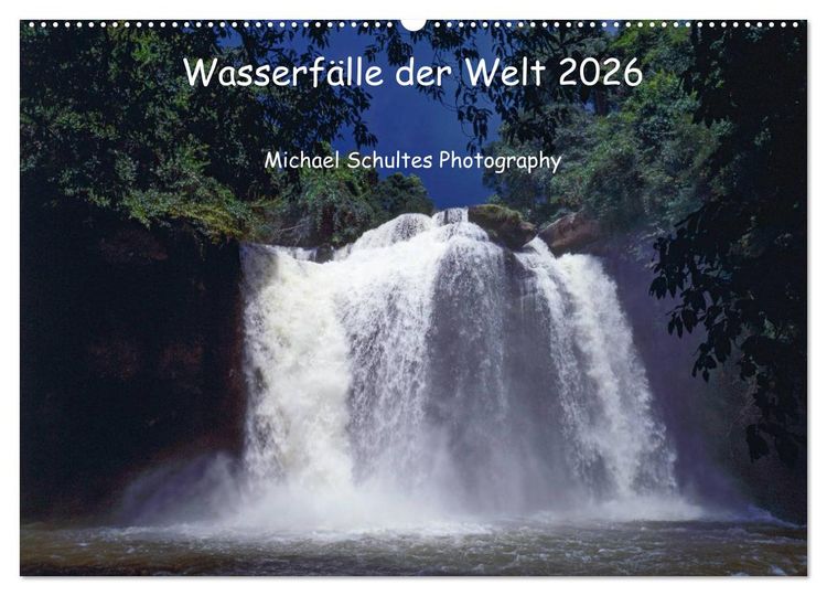 Produktbild: Wasserf&auml;lle der Welt 2026 (Wandkalender 2026 DIN A2 quer), CALVENDO Monatskalender