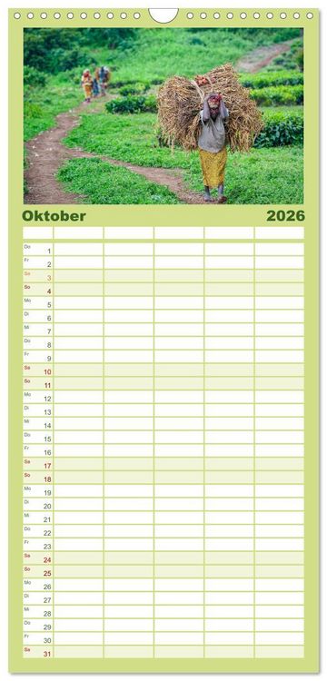 Produktbild: Familienplaner 2026 - KONGO - das dunkle Herz Afrikas mit 5 Spalten (Wandkalender, 21 x 45 cm) CALVENDO