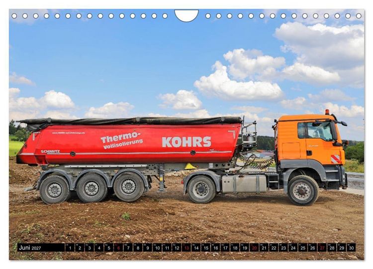 Produktbild: Baufahrzeuge auf der Baustelle (Wandkalender 2027 DIN A4 quer), CALVENDO Monatskalender