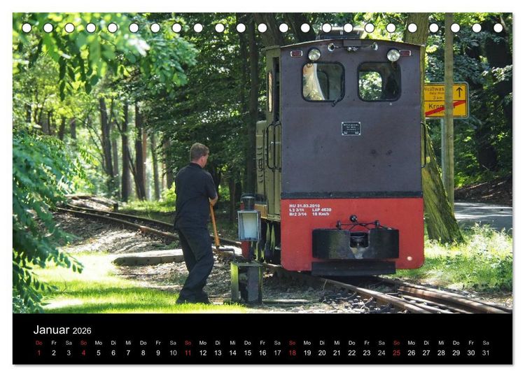 Produktbild: Waldeisenbahn Bad Muskau (Tischkalender 2026 DIN A5 quer), CALVENDO Monatskalender
