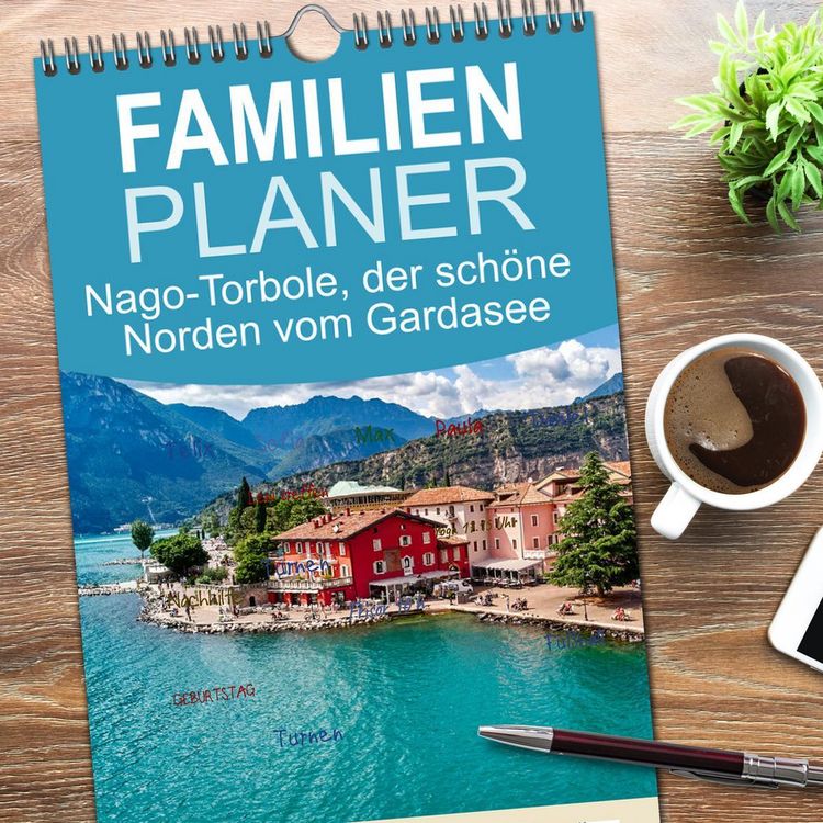 Produktbild: Familienplaner 2026 - Nago-Torbole, der sch&ouml;ne Norden vom Gardasee mit 5 Spalten (Wandkalender, 21 x 45 cm) CALVENDO