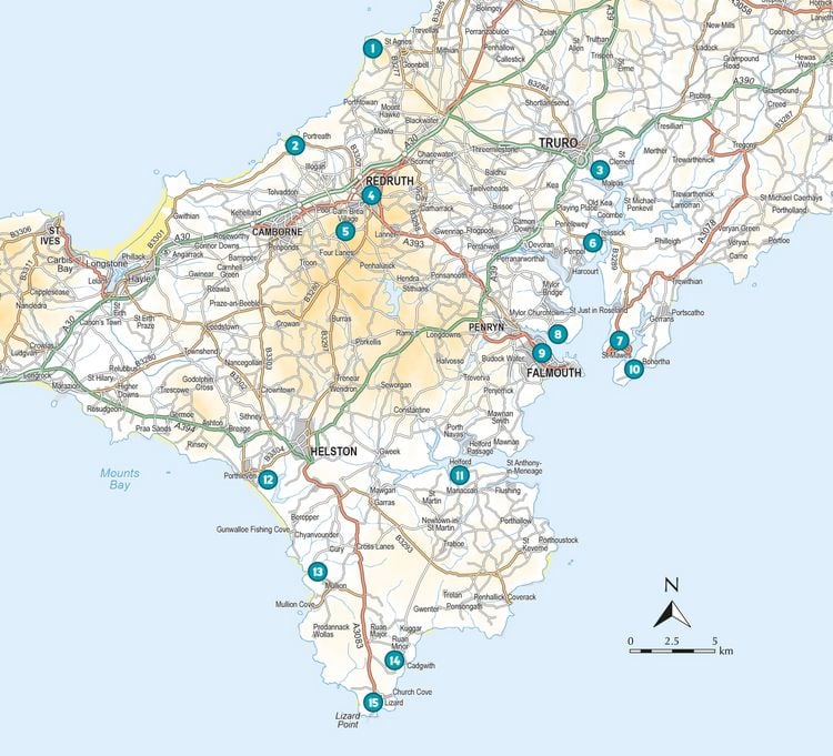 Produktbild: 15 Short Walks in Cornwall: Falmouth and the Lizard