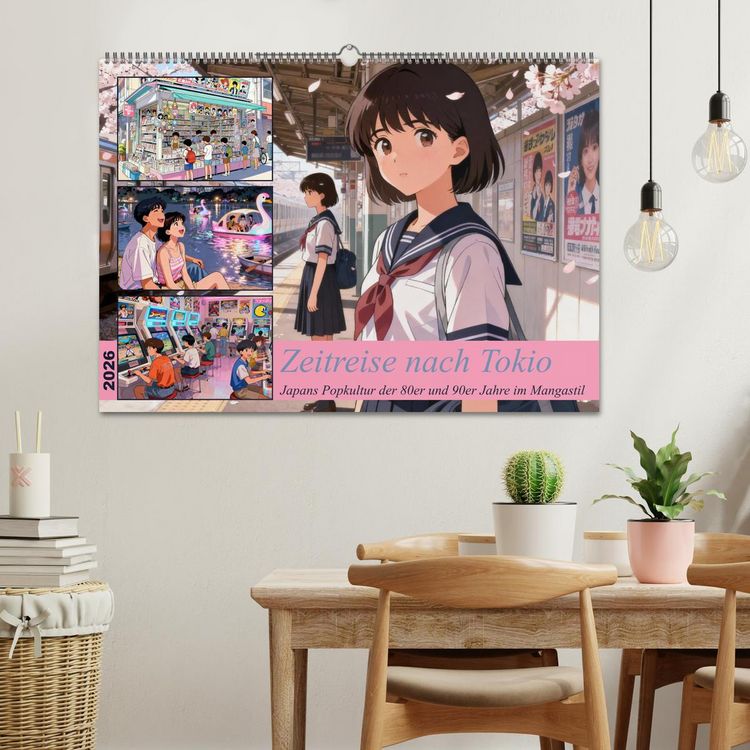 Produktbild: Zeitreise nach Tokio (Wandkalender 2026 DIN A2 quer), CALVENDO Monatskalender