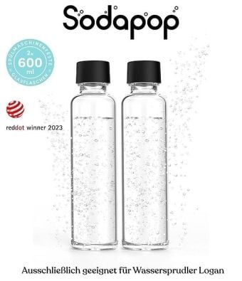 Produktbild: SODAPOP Glasflaschen 0,6L 2er-Set f&uuml;r Logan