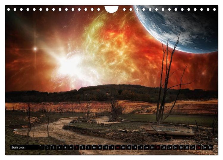 Produktbild: Ansichten des Weltraums (Wandkalender 2026 DIN A4 quer), CALVENDO Monatskalender