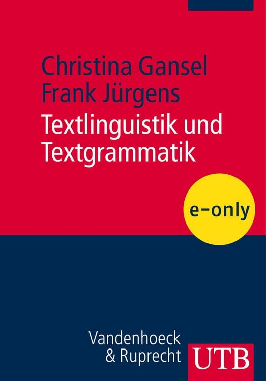 Produktbild: Textlinguistik und Textgrammatik