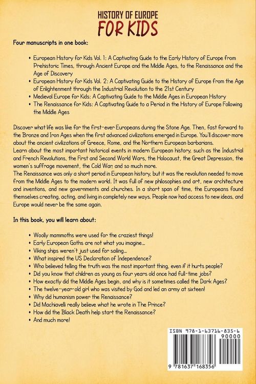 Produktbild: History of Europe for Kids