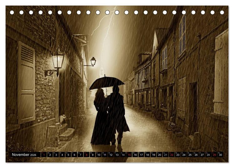 Produktbild: Nostalgie in Sepia (Tischkalender 2026 DIN A5 quer), CALVENDO Monatskalender
