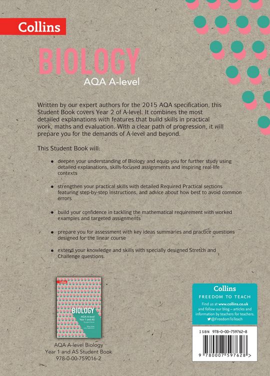 Produktbild: AQA A Level Biology Year 2 Student Book