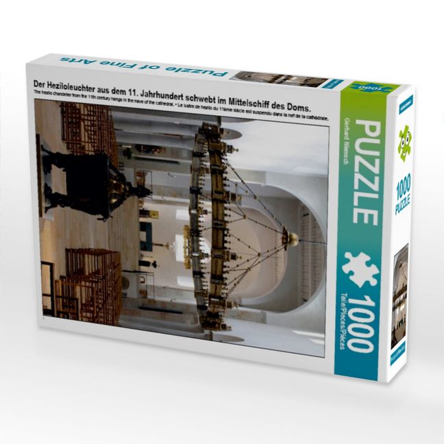 Produktbild: CALVENDO Puzzle Der Heziloleuchter aus dem 11. Jahrhundert schwebt im Mittelschiff des Doms. | 1000 Teile Lege-Gr&ouml;&szlig;e 64x48cm Foto-Puzzle f&uuml;r gl&uuml;ckliche Stunden