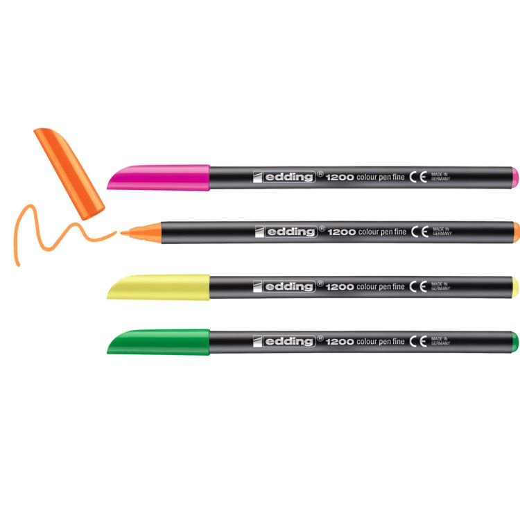 Produktbild: edding Fasermaler 1200 Neonfarben 1mm 4 St&uuml;ck