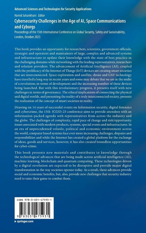 Produktbild: Cybersecurity Challenges in the Age of AI, Space Communications and Cyborgs