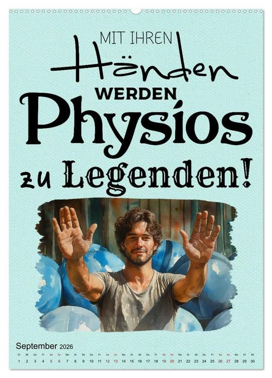 Produktbild: Physiospr&uuml;che (Wandkalender 2026 DIN A2 hoch), CALVENDO Monatskalender