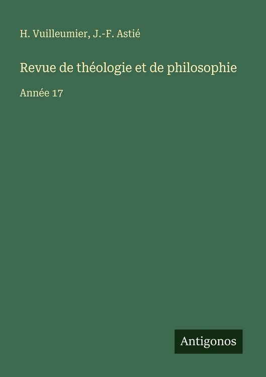 Produktbild: Revue de th&eacute;ologie et de philosophie