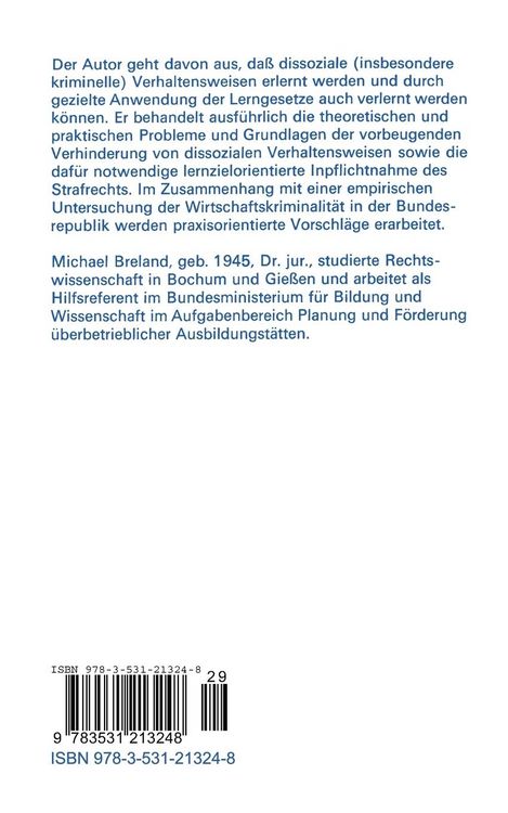 Produktbild: Lernen und Verlernen von Kriminalit&auml;t
