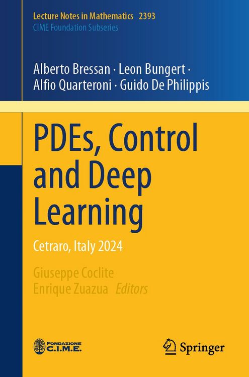 Produktbild: PDEs, Control and Deep Learning