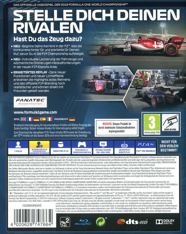 Produktbild: F1 2019
