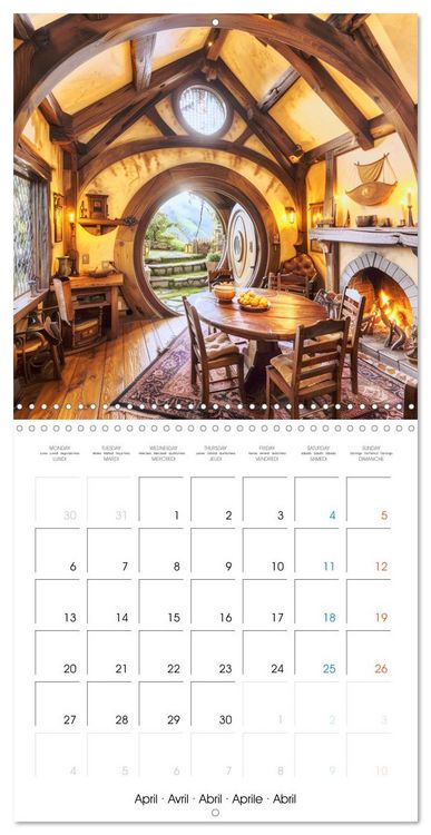 Produktbild: Cabanes f&eacute;eriques (Calendrier mural carr&eacute; 2026 30x30 cm) Calendrier double avec une page pour vos prises de notes