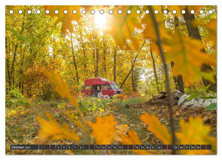 Produktbild: Vanlife - Gl&uuml;cklich auf vier R&auml;dern (Tischkalender 2027 DIN A5 quer), CALVENDO Monatskalender