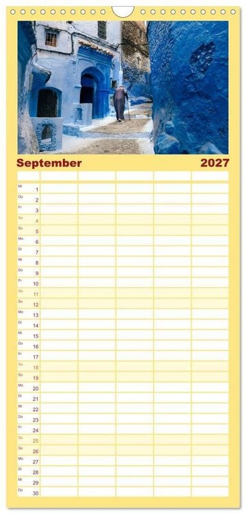 Produktbild: Familienplaner 2027 - Marokko, ein lebendiges Mosaik voller Farben. mit 5 Spalten (Wandkalender, 21 x 45 cm) CALVENDO
