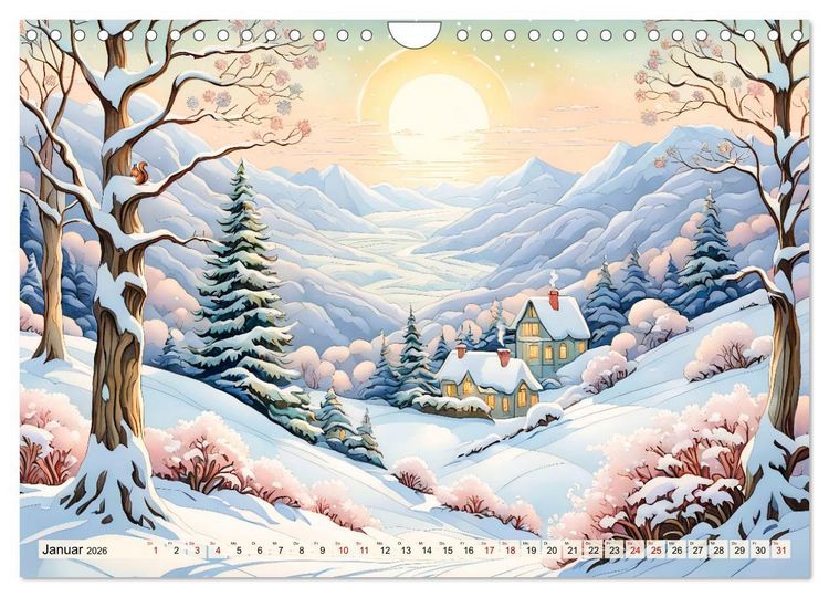 Produktbild: Pfade zum Horizont - Pastelltr&auml;ume der Natur in allen Jahreszeiten (Wandkalender 2026 DIN A4 quer), CALVENDO Monatskalender
