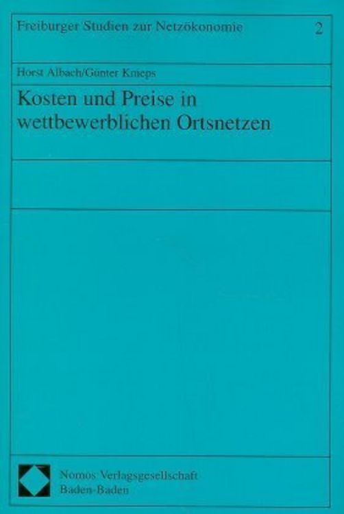 Produktbild: Kosten und Preise in wettbewerblichen Ortsnetzen