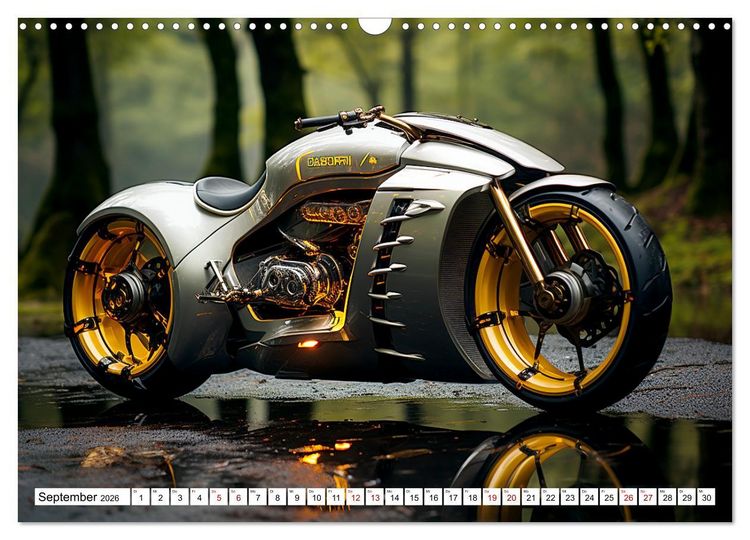 Produktbild: Futuristische Motorr&auml;der (Wandkalender 2026 DIN A3 quer), CALVENDO Monatskalender