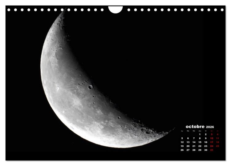 Produktbild: Phases de la lune (Calendrier mural 2026 DIN A4 vertical), CALVENDO calendrier mensuel