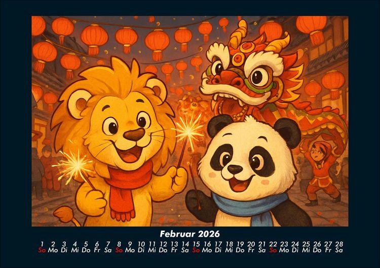 Produktbild: Buschi und Pippin - Abenteuer in Asien 2026 Fotokalender DIN A4
