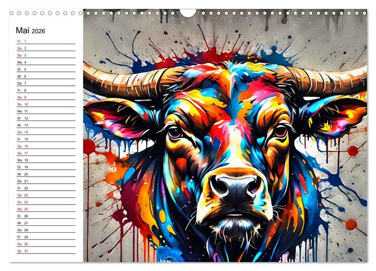 Produktbild: Street Art Sternzeichen (Wandkalender 2026 DIN A3 quer), CALVENDO Monatskalender
