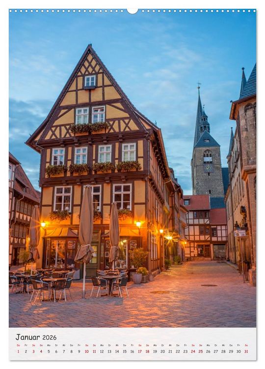 Produktbild: Quedlinburg - Welterbestadt und Tor zum Harz (Wandkalender 2026 DIN A2 hoch), CALVENDO Monatskalender