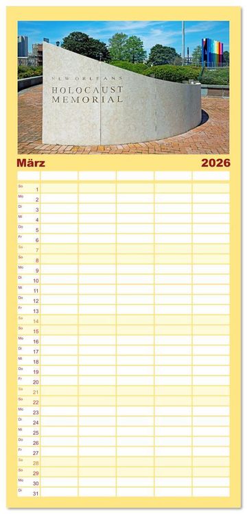 Produktbild: Familienplaner 2026 - So sch&ouml;n ist New Orleans mit 5 Spalten (Wandkalender, 21 x 45 cm) CALVENDO