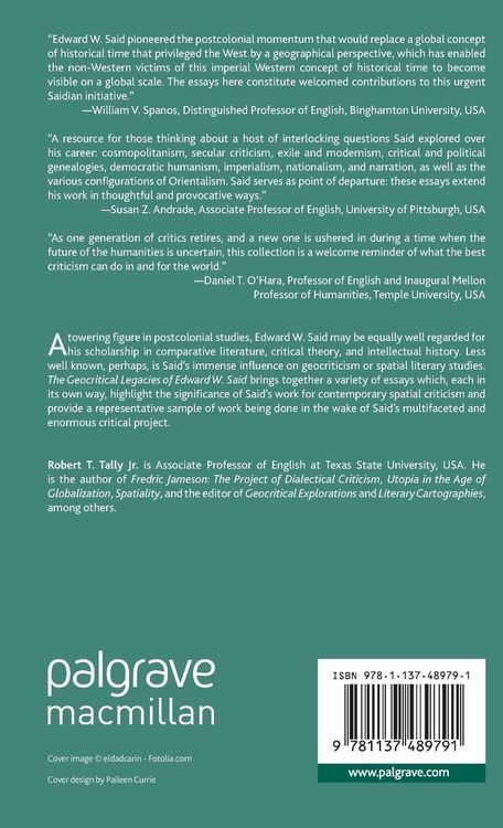 Produktbild: The Geocritical Legacies of Edward W. Said