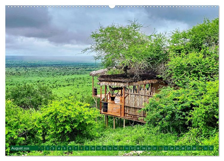 Produktbild: Im Einklang mit der Natur - Soroi Lions Bluff Lodge Kenia (hochwertiger Premium Wandkalender 2026 DIN A2 quer), Kunstdruck in Hochglanz
