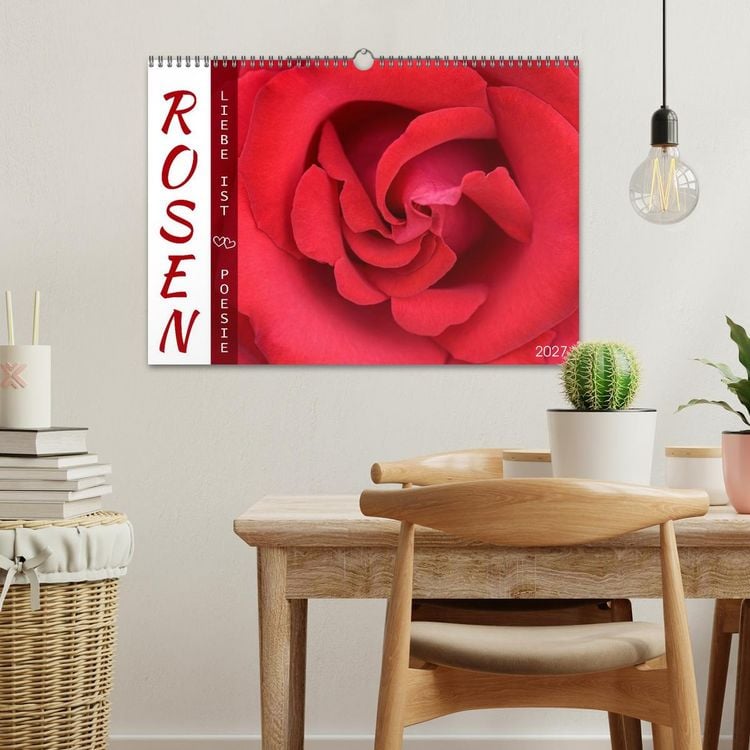 Produktbild: Rosen, Liebe ist (Wandkalender 2027 DIN A3 quer), CALVENDO Monatskalender