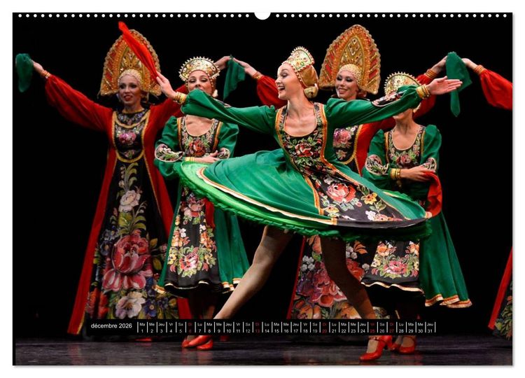 Produktbild: Danses de l'&acirc;me russe (Calendrier mural 2026 DIN A2 vertical) calendrier de bureau