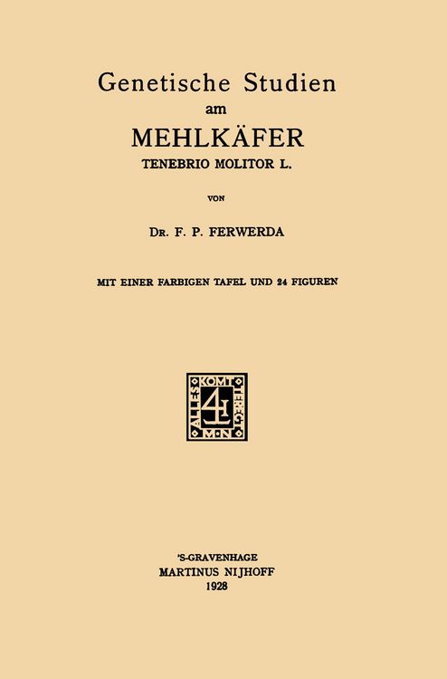 Produktbild: Genetische Studien am Mehlk&auml;fer Tenebrio Molitor L