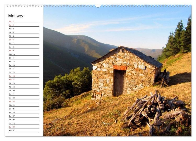 Produktbild: Jakobsweg - Camino Primitivo (hochwertiger Premium Wandkalender 2027 DIN A2 quer), Kunstdruck in Hochglanz